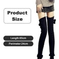 thumbnail image 2 of Leggings de invierno a la moda para mujer, botas, calentadores de piernas largos, calcetines tejidos a crochet, calcetines cálidos de punto hasta el muslo, 2 of 5