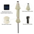 thumbnail image 5 of C-Hopetree 9 ft Double Top Outdoor Patio Market Table Umbrella with Solar LED Lights and Tilt, Ivory, 5 of 7