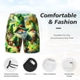 thumbnail image 3 of Honeii st. patrick’s day gnomes Print Men's Swim Shorts,Mens Swim Trunks,Breathable Mesh Beach Shorts for Swimming,Surfing, and Beach Activities-Medium, 3 of 6