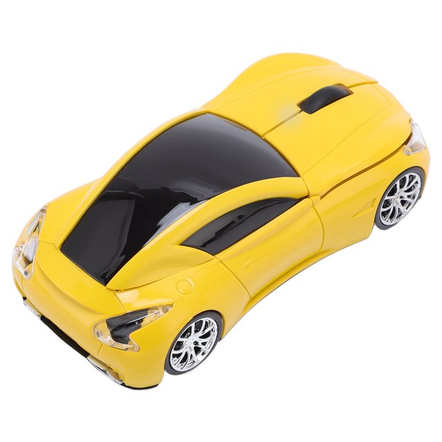 Racing Inspired Wireless Mouse with 1600 DPI & Silent Click - Ergonomic 2.4G USB Mouse for PC, 18 Month Battery Life & Auto Sleep Mode