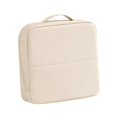 thumbnail image 4 of Neceser de maquillaje de pie, organizador de maquillaje de viaje con asa, impermeable y multiusos. Beige, 4 of 8
