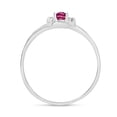 thumbnail image 5 of 10k White Gold Oval Rhodolite Garnet And Diamond Ring, 5 of 6