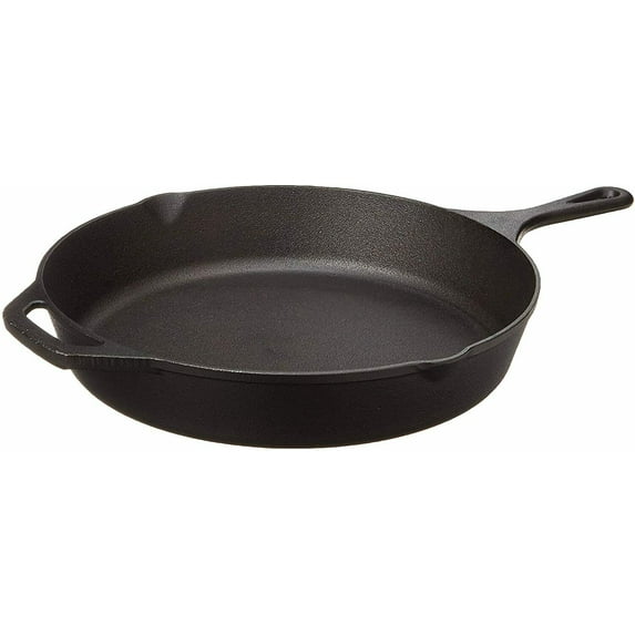 Jim Beam 12" Cast Iron Round Skillet, Black