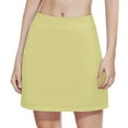 thumbnail image 7 of ZQUUVOU Girls Solid Faux 2 Piece Skort A Line High Waist Loose Skirt with Built In Shorts Workout Tennis Athletic Skirts Yellow, 7 of 7