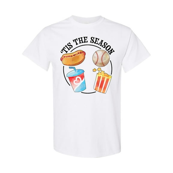 Inktastic 'tis the Season Baseball and Snacks T-Shirt