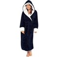 thumbnail image 1 of Peignoir en Sherpa pour Femmes Peignoir Doux à Capuche Moelleux, 1 of 2