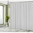 thumbnail image 5 of Ambesonne Ethnic Shower Curtain, Tribal Sqaures Pattern, 69"Wx84"L, Black and White, 5 of 5