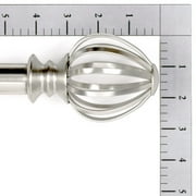 Lumino 1 Plated Brushed Nickel Regis Cage Adjustable Single Curtain Rod Set, 42-120