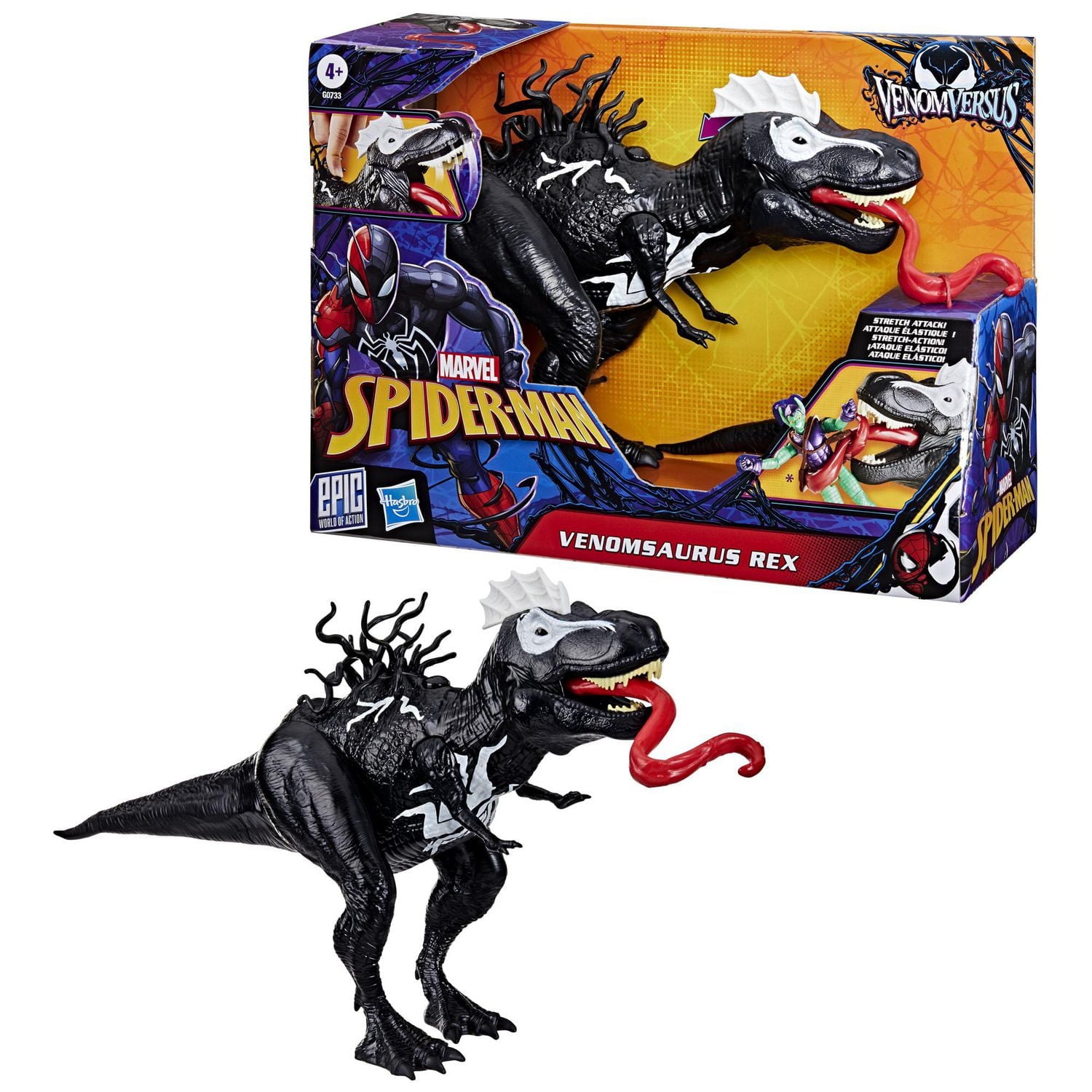 Marvel Spider-Man Epic World of Action VenomVersus, figurine Venomsaurus Rex de 40,5 cm SPD VENOM VERSE VENOMSAURUS REX