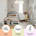 thumbnail image 5 of Buzz & Bloom Kids Twin-Size Platform Bed with Curved Channel Stitched Headboard, Gray, 5 of 12
