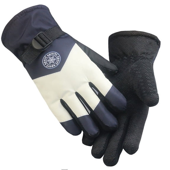 Cavosen Womens Snow Gloves Waterproof Touchscreen Men Winter Warm Soft Velvet Fleece Full Finger Skiing Gloves Mittens Windproof Riding Cycling Driving Outdoor Cold Weather