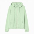 thumbnail image 4 of Towmus Womens Ultimate Heavyweight Full Zip Up Casual Hoodies Sweatshirts Drawstring Solid Color Sweatshirts with Pocket, 4 of 4