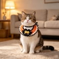 thumbnail image 3 of Crochet Halloween Pet Collar With Cat Design Soft Yarn Neck Accessory For Cats And Small Dogs Adjustable Fit For Daily Wear D-48Cm, 3 of 6