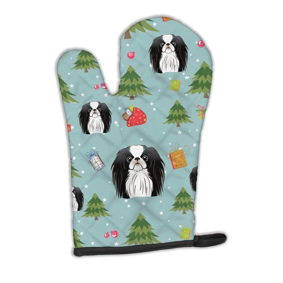Carolines Treasures BB5019OVMT Christmas Japanese Chin Oven Mitt Large multicolor