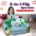 thumbnail image 3 of Delsit Kids Couch for Toddlers - 2 in 1 Convertible Foam Sofa to Lounger, Comfy Fold Out Lounge Chair for Children, Made in Europe (Adorable Elephant), 3 of 7