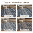 thumbnail image 4 of ODIKA 5'x7' Navy Beige Geometric Stripes Design Washable Area Rug Intricate Modern Patterns with Dynamic Lines Non-Slip, Low Pile, Stain Resistant for Guest Room, Lounge, Apartment, 4 of 4