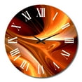 thumbnail image 2 of Designart "Warm Fractal Design in Orange II" Fractals Oversized Wall Clock, 2 of 6