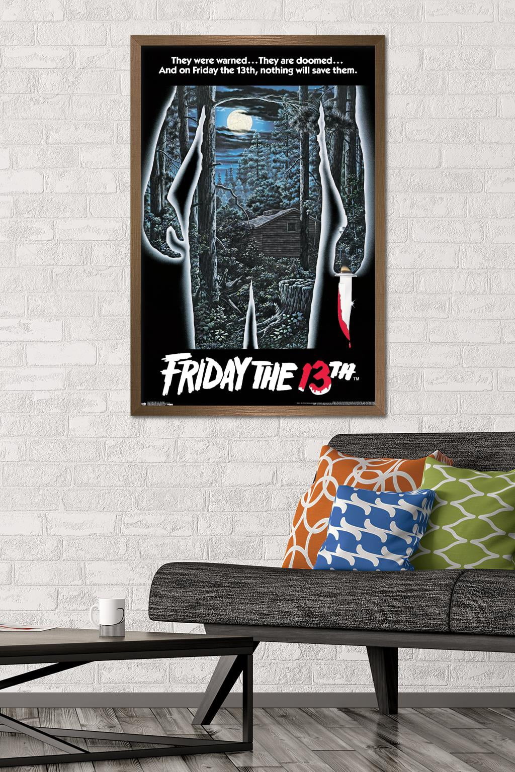 Friday the 13th - One Sheet Wall Poster, 22.375" x 34", Framed