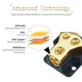 thumbnail image 2 of LEIGESAUDIO 0/2/4 Gauge in 4/8 Gauge AWG Out Amp Power Distribution Block for Car Audio Splitter-2 Way(2 Pack)), 2 of 5
