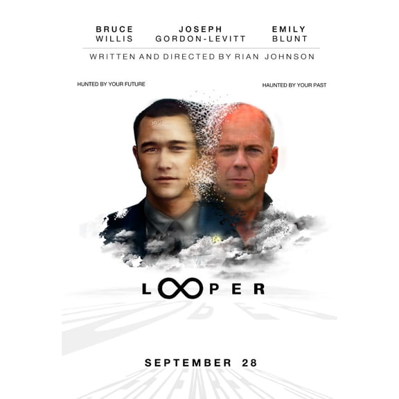 Looper Movie Poster Reprint 27inx40in for any room 27x40 Multi-Color Square Adults Poster Time