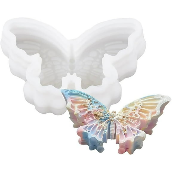 Zenithome 3D Flower Butterfly Silicone Molds Epoxy Resin Molds Candle Molds DIY Decorating Chocolate Molds