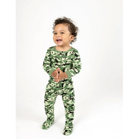 

Baby Footed Camouflage Print Pajamas