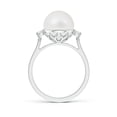 thumbnail image 2 of ANGARA South Sea Cultured Pearl Ring with Diamond Accents in 14K White Gold for Women | June Birthstone, Birthday, Anniversary, Jewelry Gift for Women | Pearl Ring, 2 of 8
