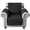 Black, variant on Eurhowing Recliner Chair Cover Waterproof, Non-Slip Couch Protector, Reversible Quilted Sofa Slipcover with Elastic Straps for Pets Kids, 21 Inch, Taupe