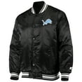thumbnail image 2 of Men's Starter Black Detroit Lions Locker Room Satin Varsity Full-Snap Jacket, 2 of 4