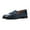 Navy, variant on XYD Women Business Closed Almond Toe Slip On Low Heel Crocodile Embossed Loafers Casual Office Work Dress Shoes Size 7 Blue