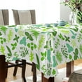 thumbnail image 3 of Tropical Palm Leaves Rectangle Tablecloth, Dust Proof Anti Wrinkle Wipeable Table Cloth Tabletop for of Dinner Kitchen Wedding Holiday Party 54"x72" Home Decor, 3 of 7
