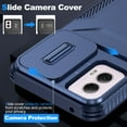 thumbnail image 3 of for Motorola Moto G Power 5G 2024 Case with Sliding Camera Lens Cover, Shockproof Rugged Hard PC Back & TPU Edge Military Grade Dual-Layers Protection Non-Slip Phone Case, Blue, 3 of 7