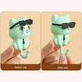 thumbnail image 5 of Hooks under $5,Cat Key Holder Creative Cat Shape Hooks 2 Pack Adhesive Coat Hooks Cute Cat Hooks With Sunglasses Decorative Cat Hooks For Keys Towel Hat Coat, 5 of 7