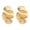 Gold, variant on Modern Ruffle Earrings Copper Texture Stylish Ear Jewelry for Women