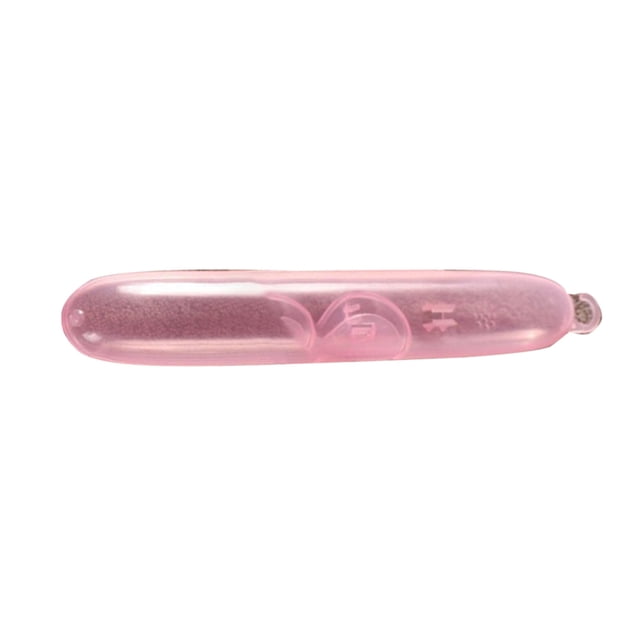Caja de almacenamiento portátil Wosthever para cepillos de plástico ligera transparente rosa claro