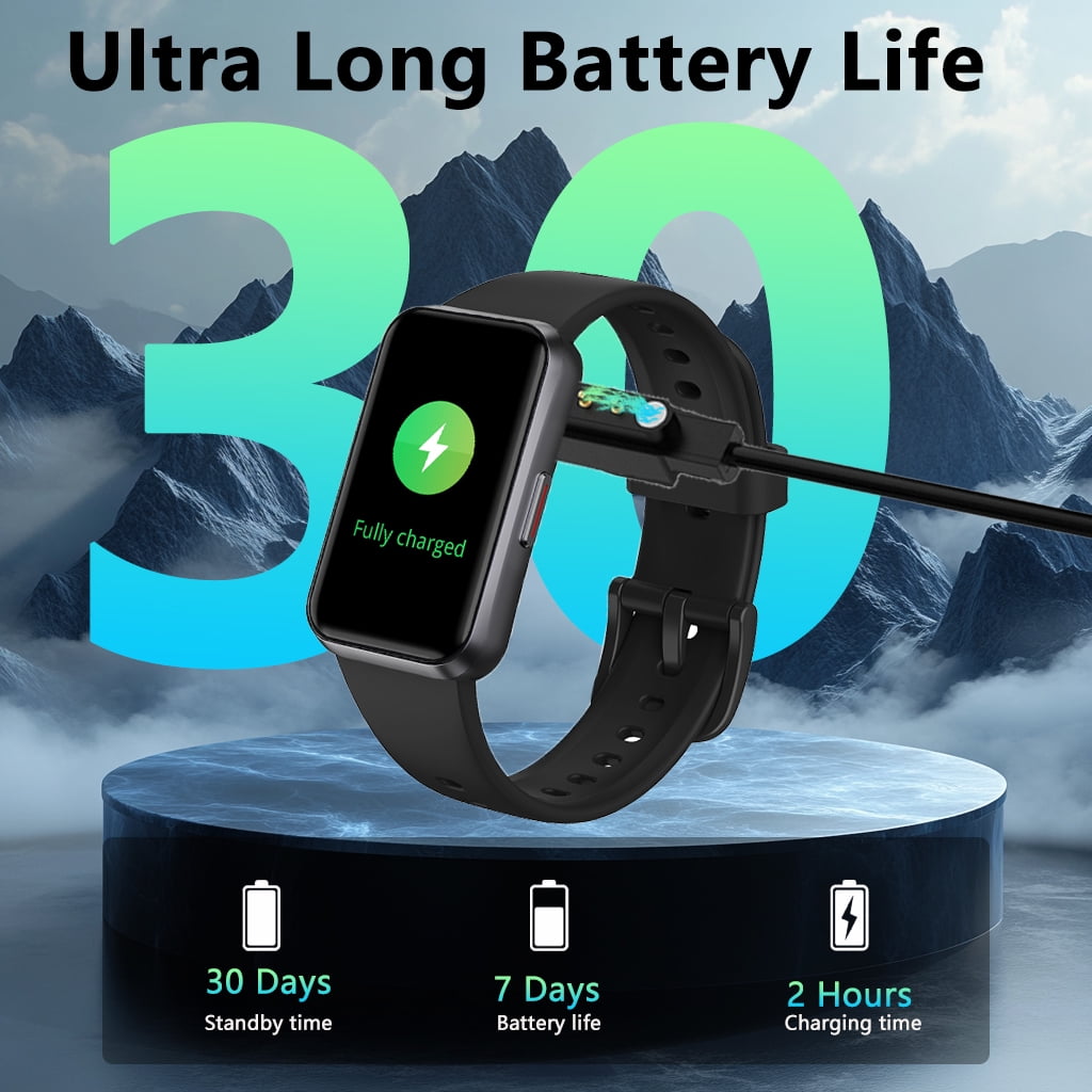 1.47" Fitness Tracker Smartwatch for Women Men with Multiple Sport Modes Step Counter Bluetooth Calls (Make/Answer) IP68 Waterproof, Fitness Tracker Compatible with Android/iOS, for Gifts, Black