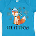 thumbnail image 4 of Inktastic Let it Snow Cute Orange Fox in Hat and Scarf Boys or Girls Baby Bodysuit, 4 of 5