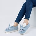 thumbnail image 7 of Ecetana Womens Fuzzy Slippers 3D Rabbit Closed Back Slippers Fluffy Non-Slip Indoor Warm House Slippers for Women, 7 of 7