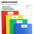 Dunwell Plastic Pocket Folders with Prongs - (6 Pack, Assorted Colors ...