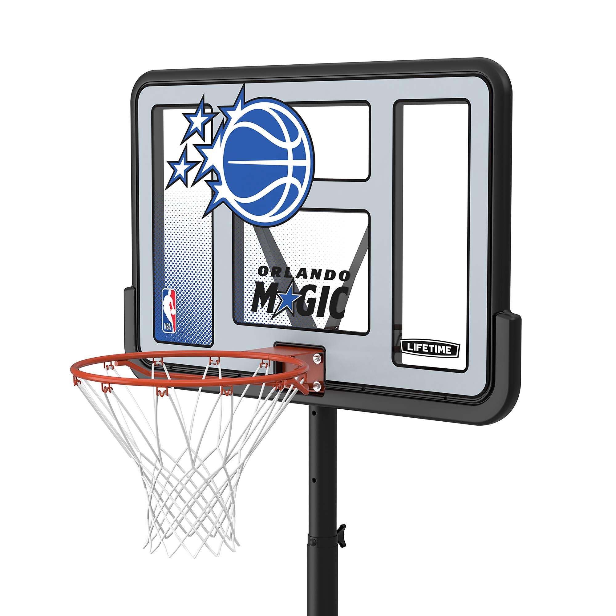Lifetime NBA Orlando Magic 44" Portable Basketball Hoop with Wheels - 7.5 to 10 Ft Adjustable Height