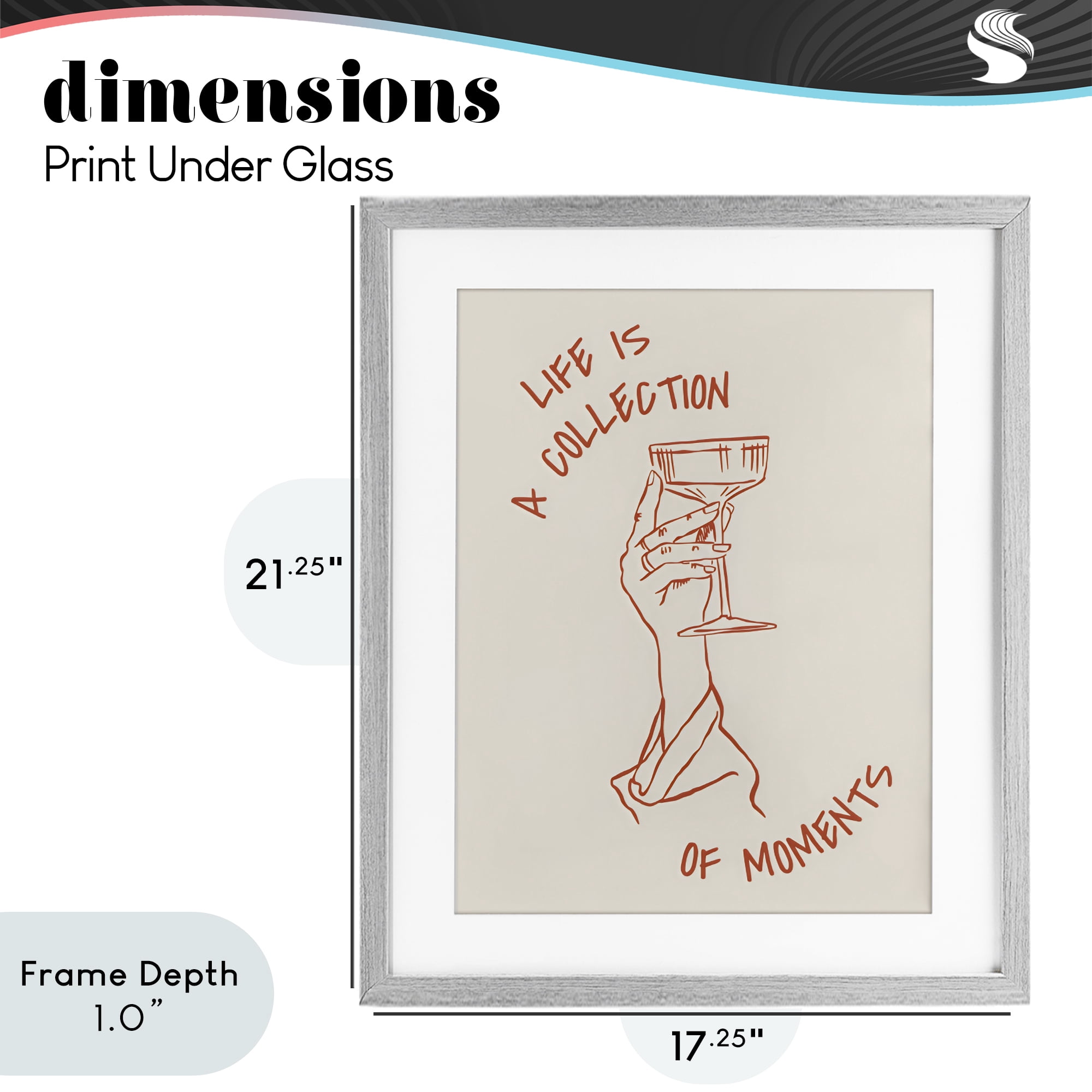 Stupell Industries Life Is A Collection of Moments Toast Gray Framed Print Under Glass, design by The Prints Vibe