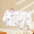 thumbnail image 1 of Pyjama de Noël pour Enfants Père Noël Col Rond Manches Longues Haut Pantalon Pyjama des Fêtes Violet Pyjama Imprimé Garçons 3-4 Ans, 1 of 3