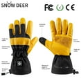 thumbnail image 2 of SNOW DEER Heated Work Gloves for Winter – Cow Leather Multipurpose Gloves with 3 Heat Settings, Touchscreen, Waterproof for Construction, Mining, Outdoor Jobs, 2 of 12