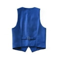 thumbnail image 3 of Visaccy 3 Piece Kids Boys' Formal Royal Blue Blazer Vest and Pants Dress Suits Set for Party Size 2T, 3 of 5
