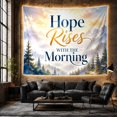 thumbnail image 6 of Hope Rises With the Morning Above Pine Peaks at Dawn, Inspirational Watercolor for Nature Lovers, Mountain Wall Art, New Home Gift, Tapestry Wall Hanging for Bedroom and Studio, 6 of 7