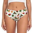 thumbnail image 1 of Fotbe Christmas Hat Cute Puppy Calzones Estampados para Mujer – Ropa Interior de Algodón, Cómoda, Suave y Elástica-Medium, 1 of 6