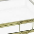 thumbnail image 3 of Saltoro Sherpi Modern Designed Flat Square Top Box with Glass Walls, Gold and Clear, 3 of 3