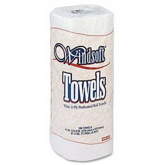 Kelsan 2 Ply Towel Roll, White - 85 Count