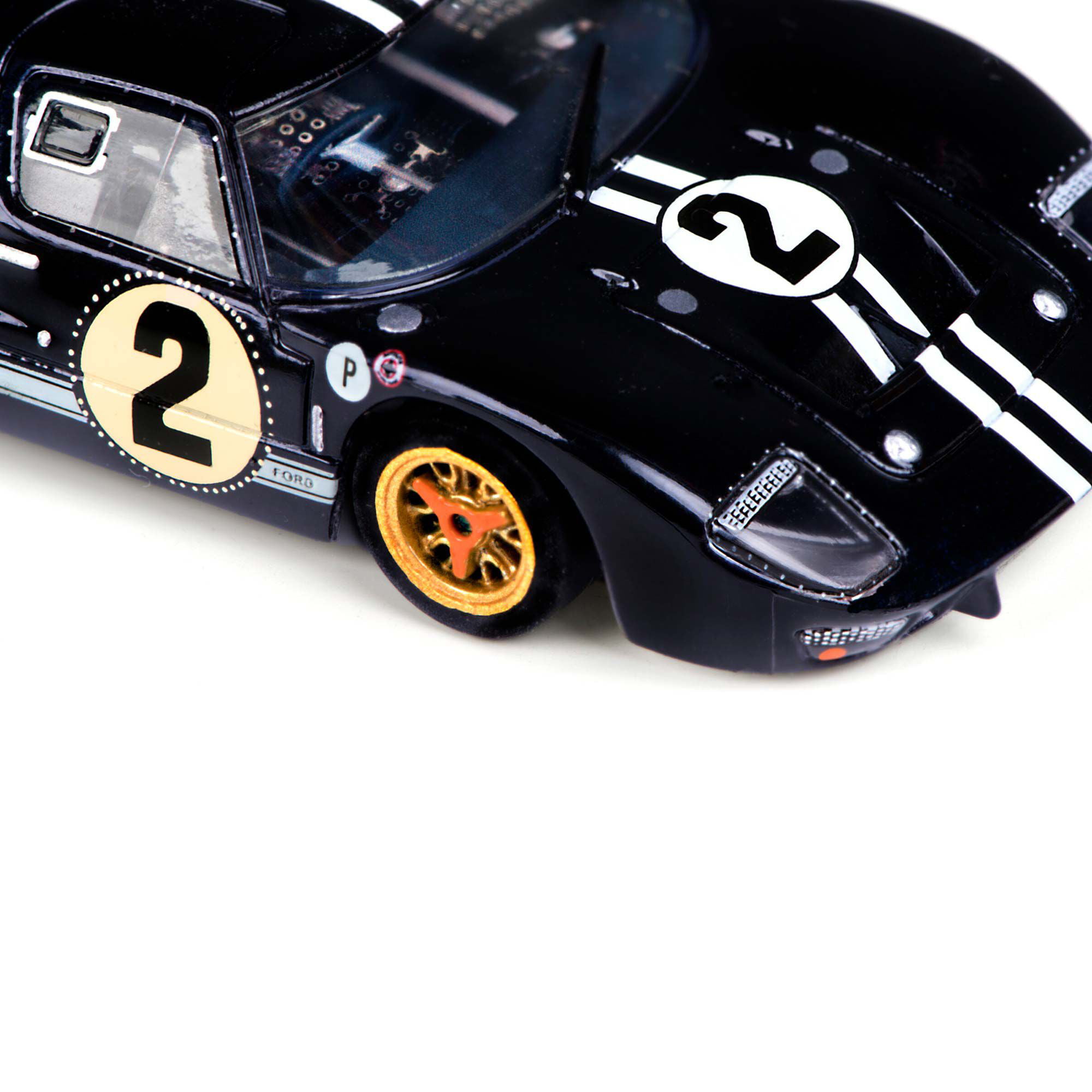 AFX 22031 Ford GT40 Mark IIB #2 Collector Series Clear Black Slot Car 1:64