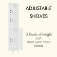 thumbnail image 2 of Noble House Belford 66.9" Tall Bathroom Storage Cabinet, Slim 1-Door Freestanding Cabinet with Open Shelves, White, 2 of 16